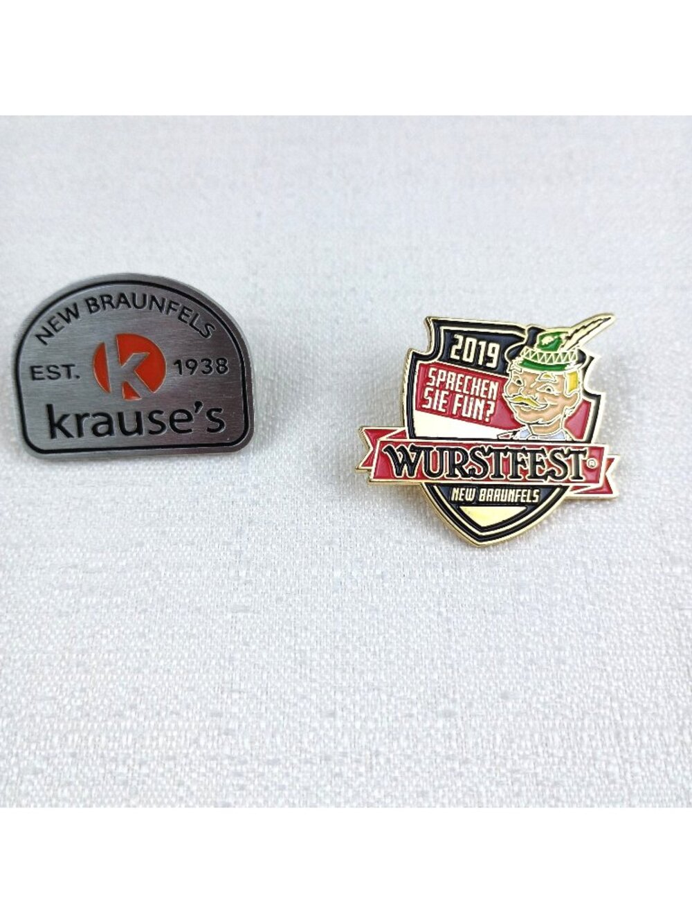New Braunfels Krause's Est. 1938 Biergarten Cafe Texas Restaurant Lapel Pin